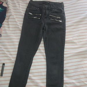 Black denim jeans